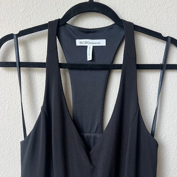 BCBGeneration Black Lace Insert Racerback Maxi Dress Size XS - Picture 4 of 7